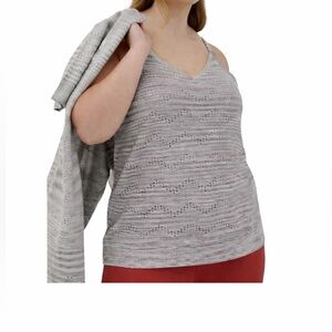 Torrid 3X Plus Size Gray Knit Tank Top NWT Sleeveless Lightweight Layering Cami